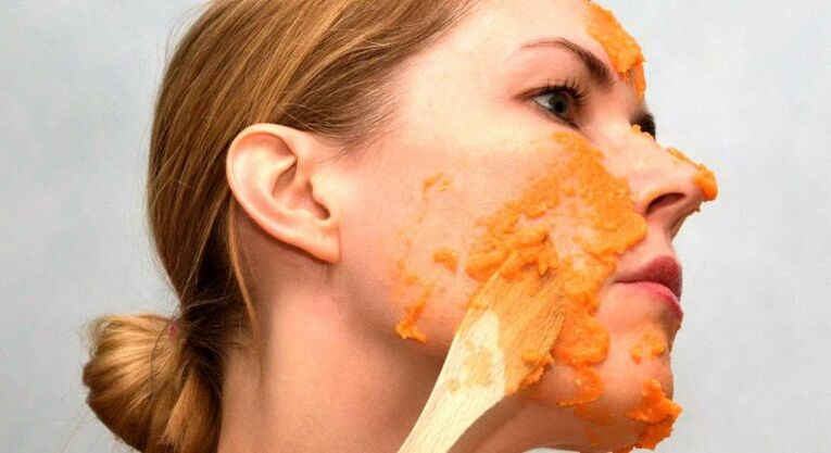 a rejuvenating carrot mask